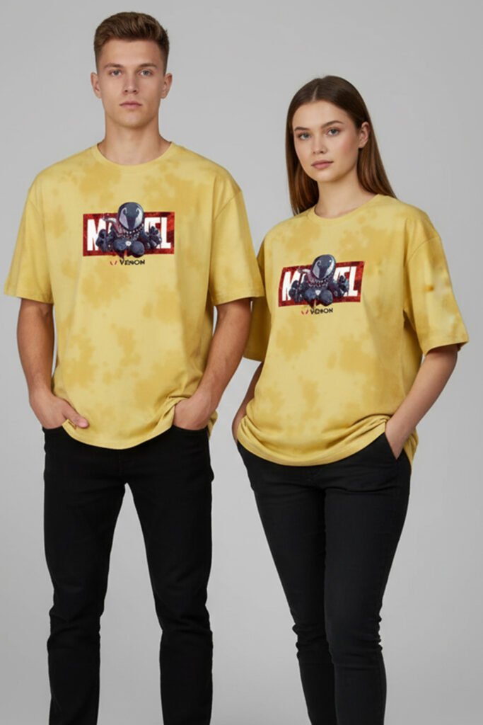 Venom - Marvel | Unisex Tie Dye Oversized T-Shirt