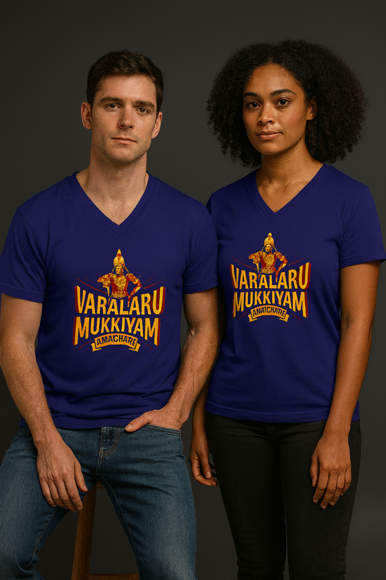 Varalaru Mukkiam - Vadivelu | Unisex V Neck T-Shirt