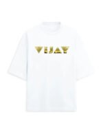 Vijay Gold Plated | Thalapathy Trends | Unisex Terry Oversized Tee - Image 4