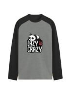 Lazy Crazy Panda | Unisex Raglan T-Shirt - Image 2