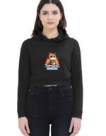 i Hate Everyone | Female Cropped Hoodie - Image 4