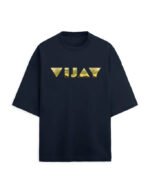 Vijay Gold Plated | Thalapathy Trends | Unisex Terry Oversized Tee - Image 3