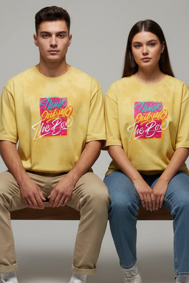 Think Out of the Box - Unisex Tie Dye Oversized T-Shirt