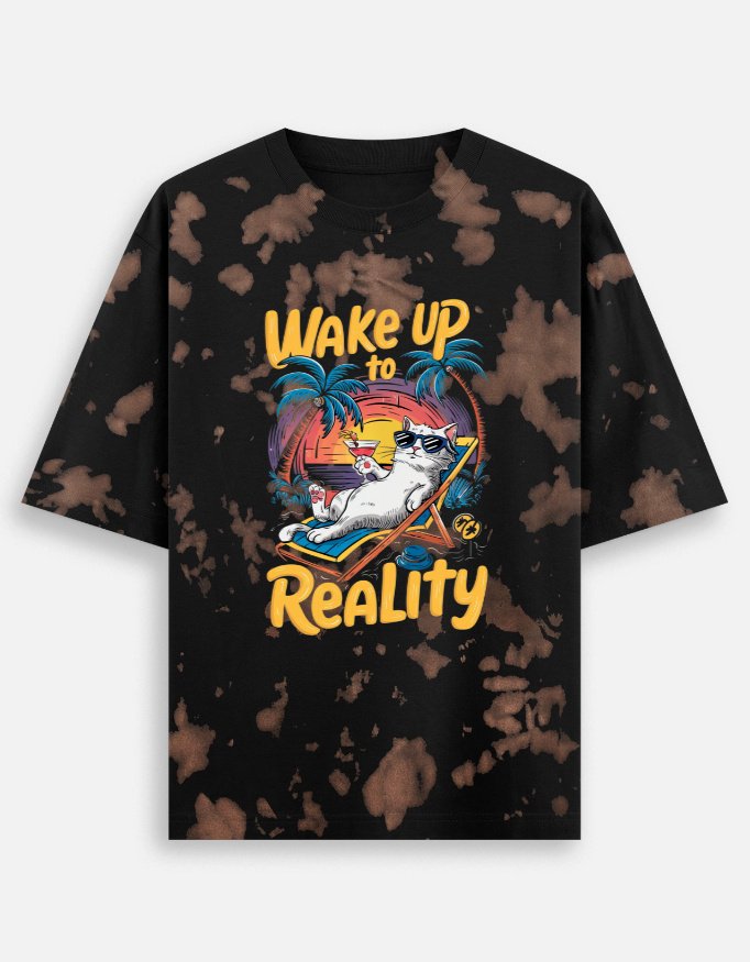 Wake Up to Reality | Unisex Tie Dye Oversized T-Shirt